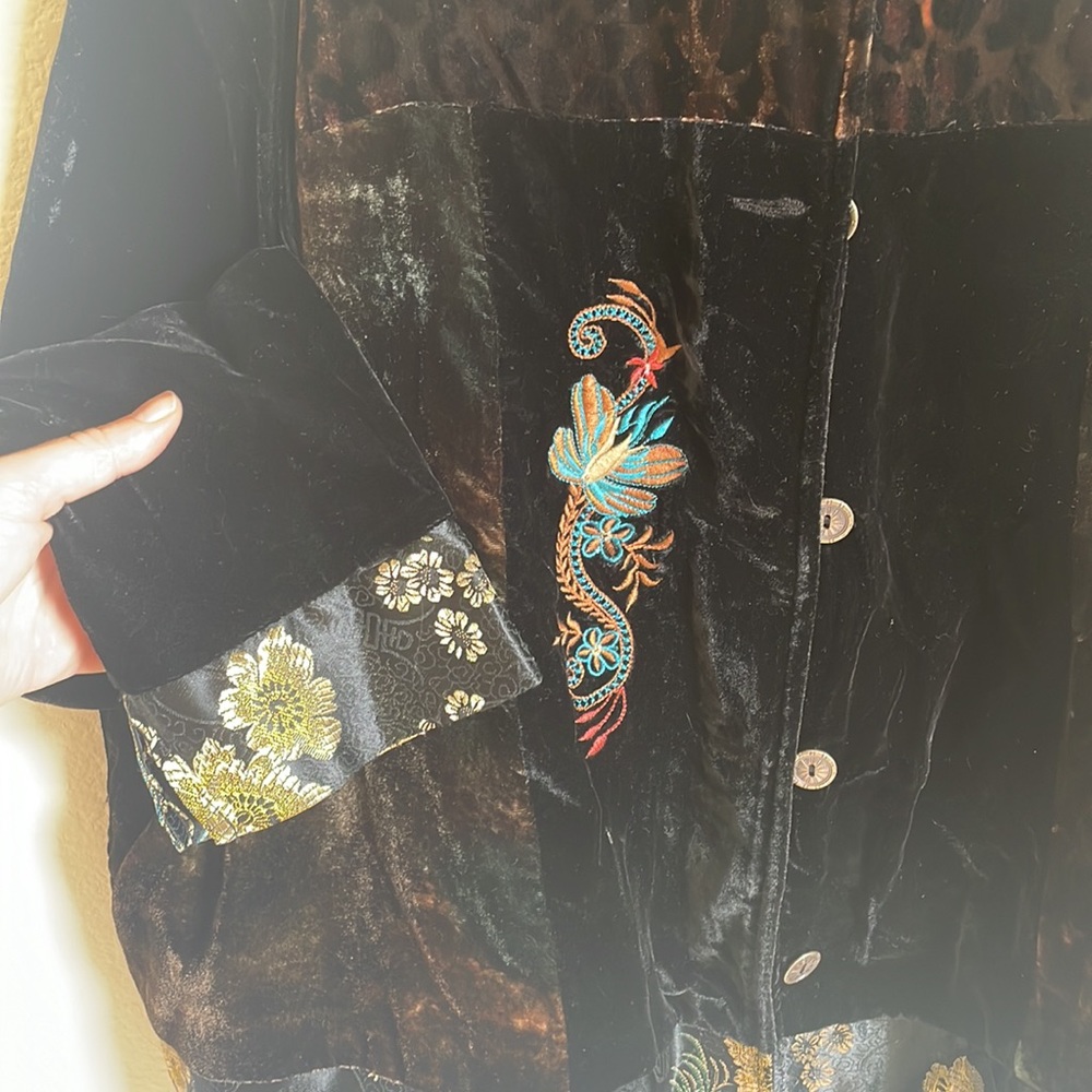 Velvet shirt-jacket - Picture 3 of 4